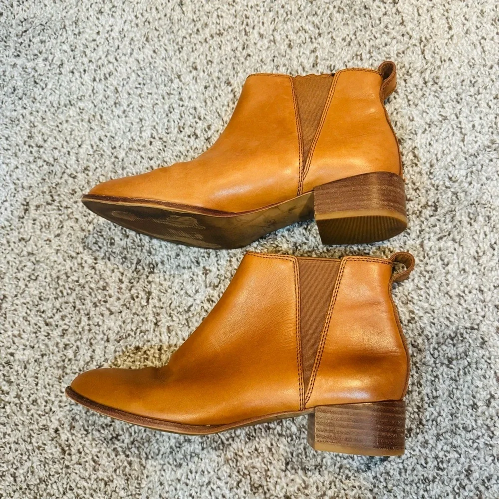 MADEWELL The Carina Boot Tan Leather Women’s Size‎ 7.5